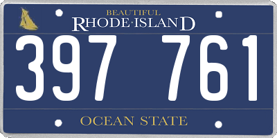 RI license plate 397761