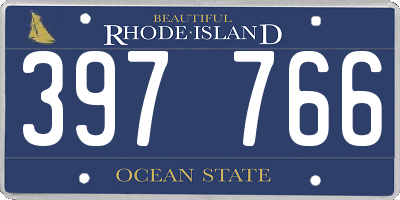 RI license plate 397766