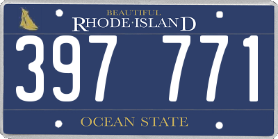 RI license plate 397771