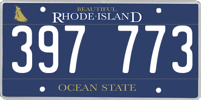RI license plate 397773