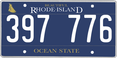 RI license plate 397776