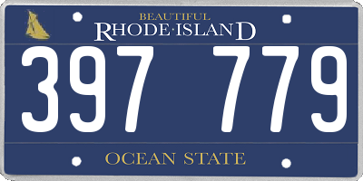 RI license plate 397779