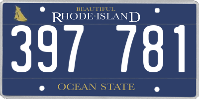 RI license plate 397781