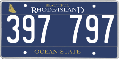 RI license plate 397797