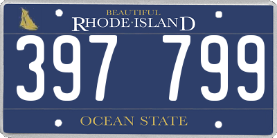 RI license plate 397799