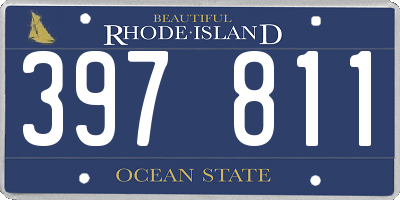 RI license plate 397811
