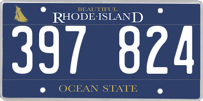 RI license plate 397824