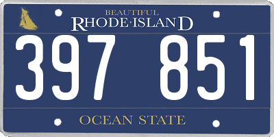 RI license plate 397851