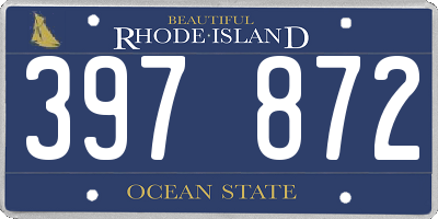 RI license plate 397872
