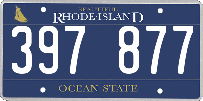 RI license plate 397877