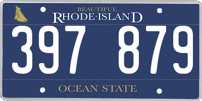 RI license plate 397879
