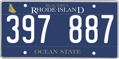 RI license plate 397887