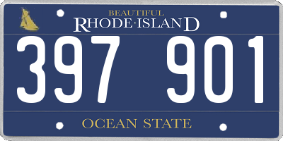 RI license plate 397901