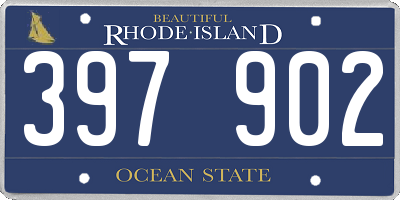 RI license plate 397902