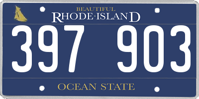 RI license plate 397903