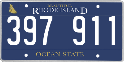 RI license plate 397911