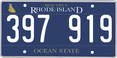 RI license plate 397919