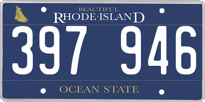RI license plate 397946
