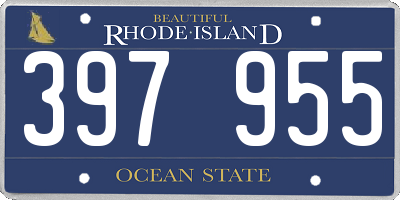 RI license plate 397955