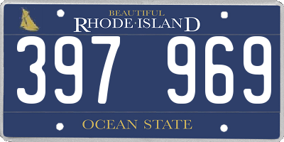 RI license plate 397969