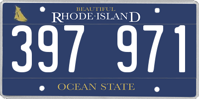 RI license plate 397971