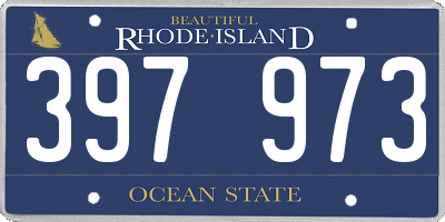 RI license plate 397973