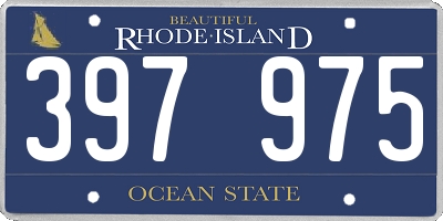 RI license plate 397975