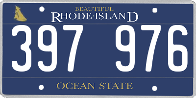 RI license plate 397976