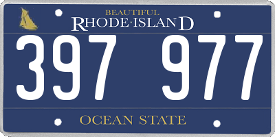 RI license plate 397977