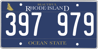 RI license plate 397979