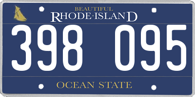 RI license plate 398095