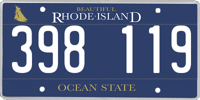 RI license plate 398119