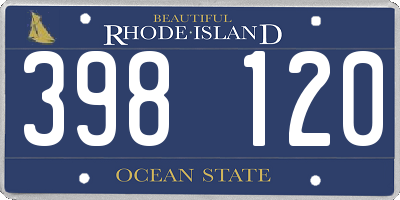 RI license plate 398120