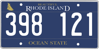 RI license plate 398121