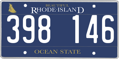 RI license plate 398146