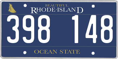 RI license plate 398148