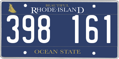 RI license plate 398161