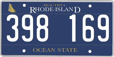 RI license plate 398169