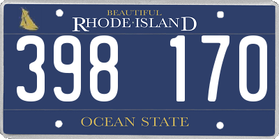 RI license plate 398170