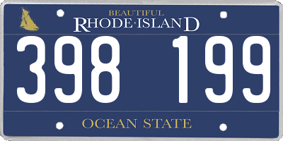 RI license plate 398199