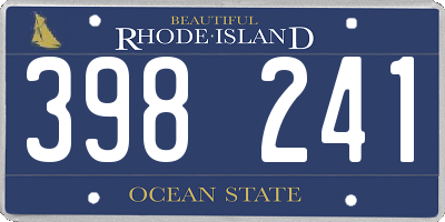 RI license plate 398241