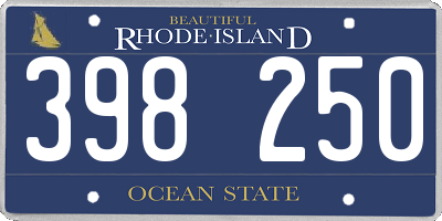 RI license plate 398250