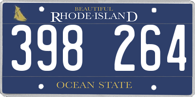RI license plate 398264
