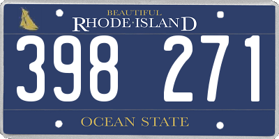 RI license plate 398271