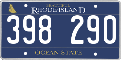 RI license plate 398290