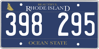 RI license plate 398295