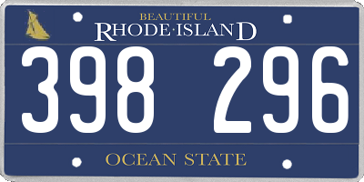 RI license plate 398296