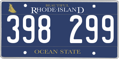 RI license plate 398299