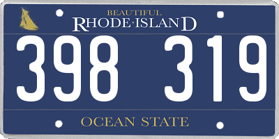 RI license plate 398319