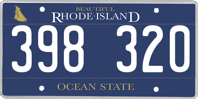 RI license plate 398320
